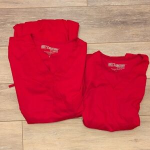 Grey's Anatomy Red Medical Scrub Tops (Set of 2)